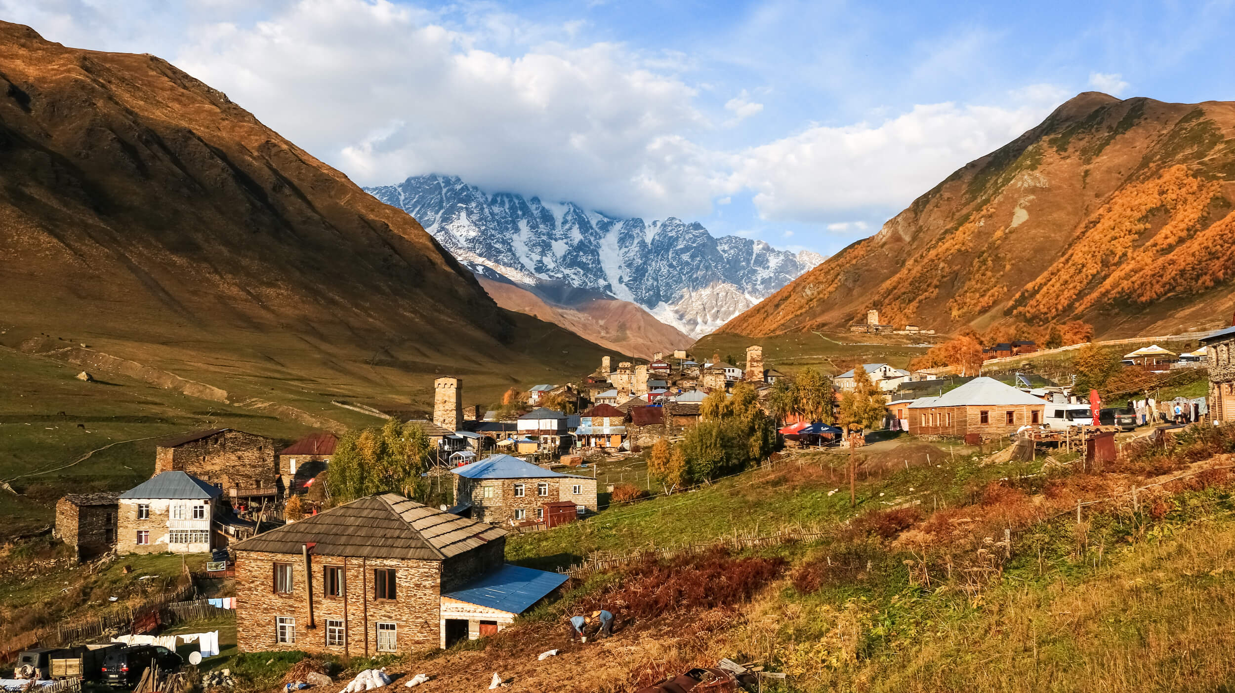 ushguli village svanetie caucase georgie