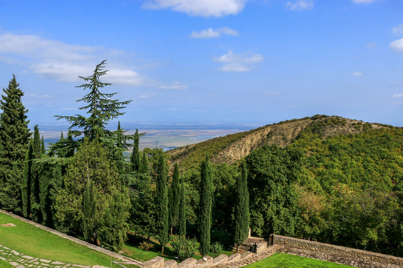 monastère bodbe sighnaghi vue sur la vallée
