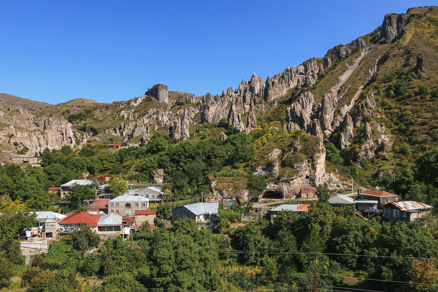 vue sur le quartier old goris Arménie