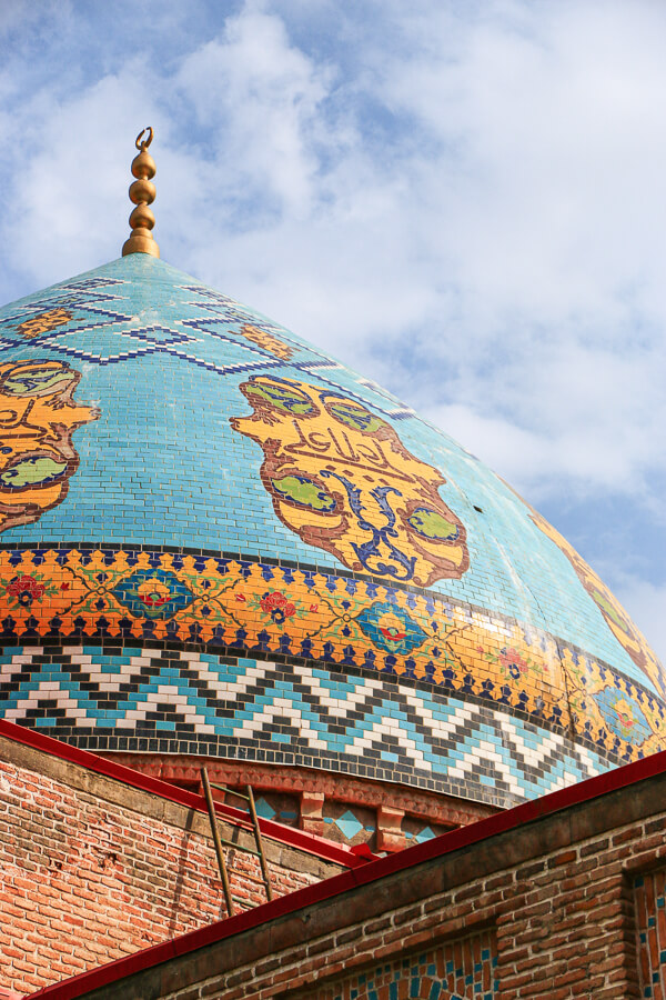 dome mosaïque mosquée bleue erevan