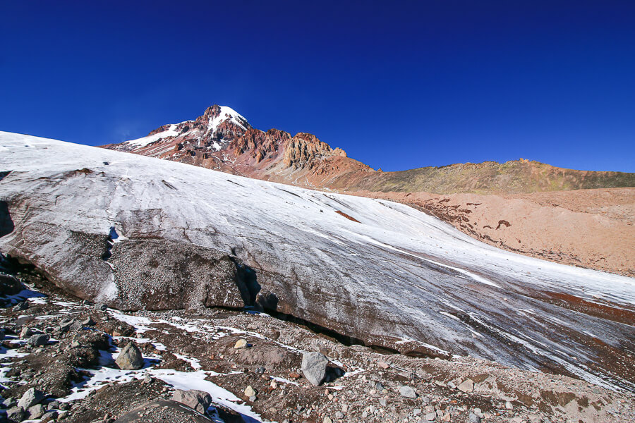 glacier Gergeti et mont Kazbek Géorgie