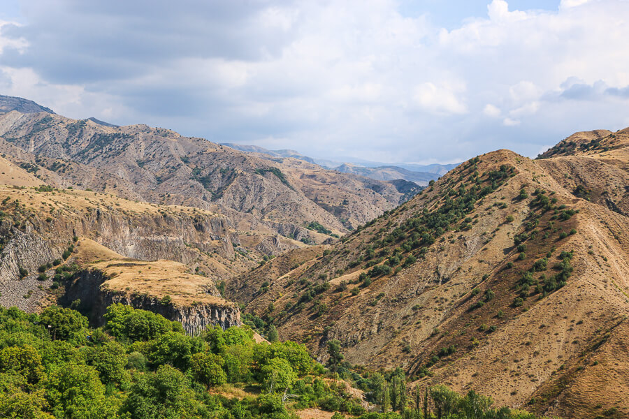 paysages des gorges de garni arménie