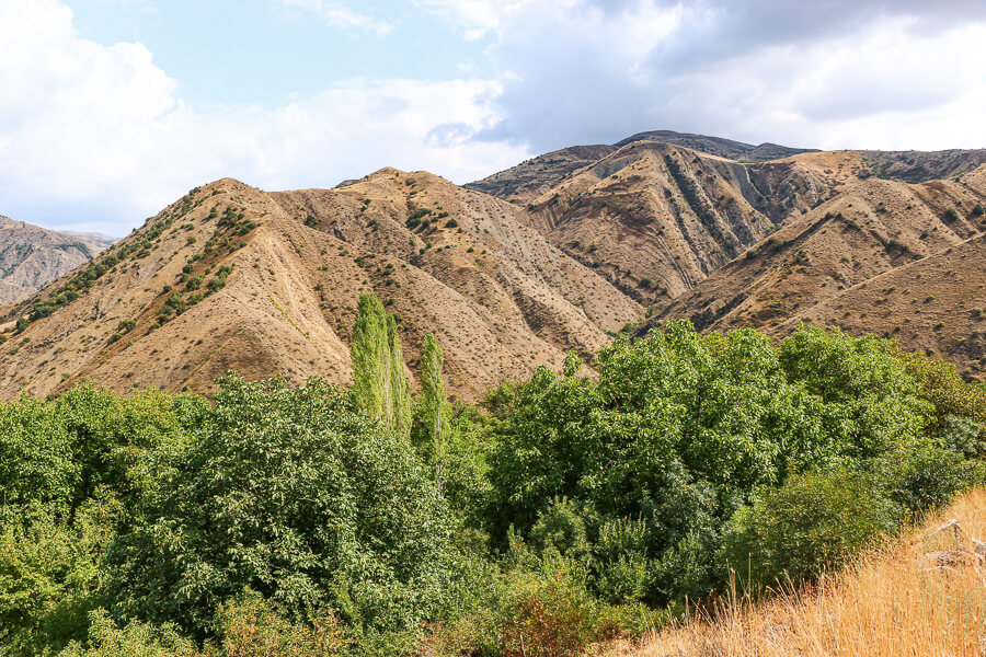 paysages gorge de Garni à côté de Erevan
