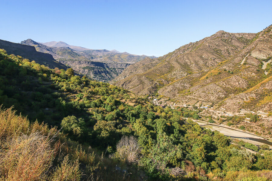 vue sur le Debed Canyon Arménie région Alaverdi