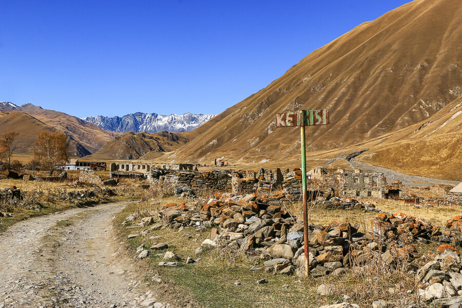 village abandonné Ketrisi vallée de Truso Géorgie