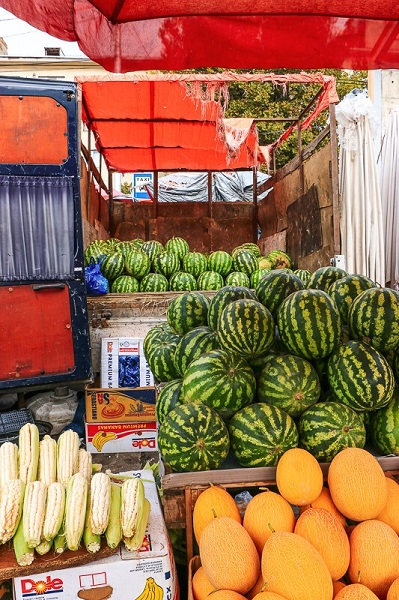 pastèque melon marché local tbilissi