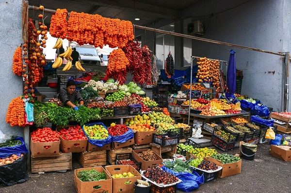 stands de fruits et légumes Tbilissi Géorgie