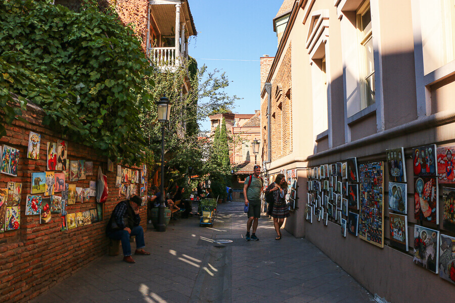 rue Shavteli peinture et oeuvre d'art Tbilissi
