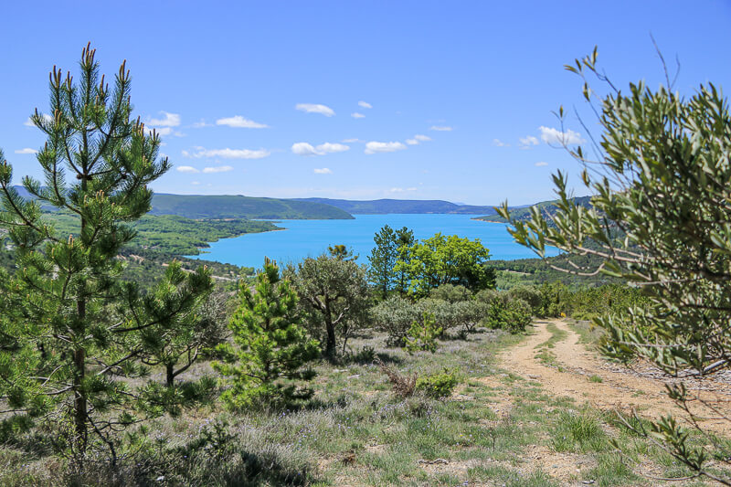 lac de sainte croix et oliviers